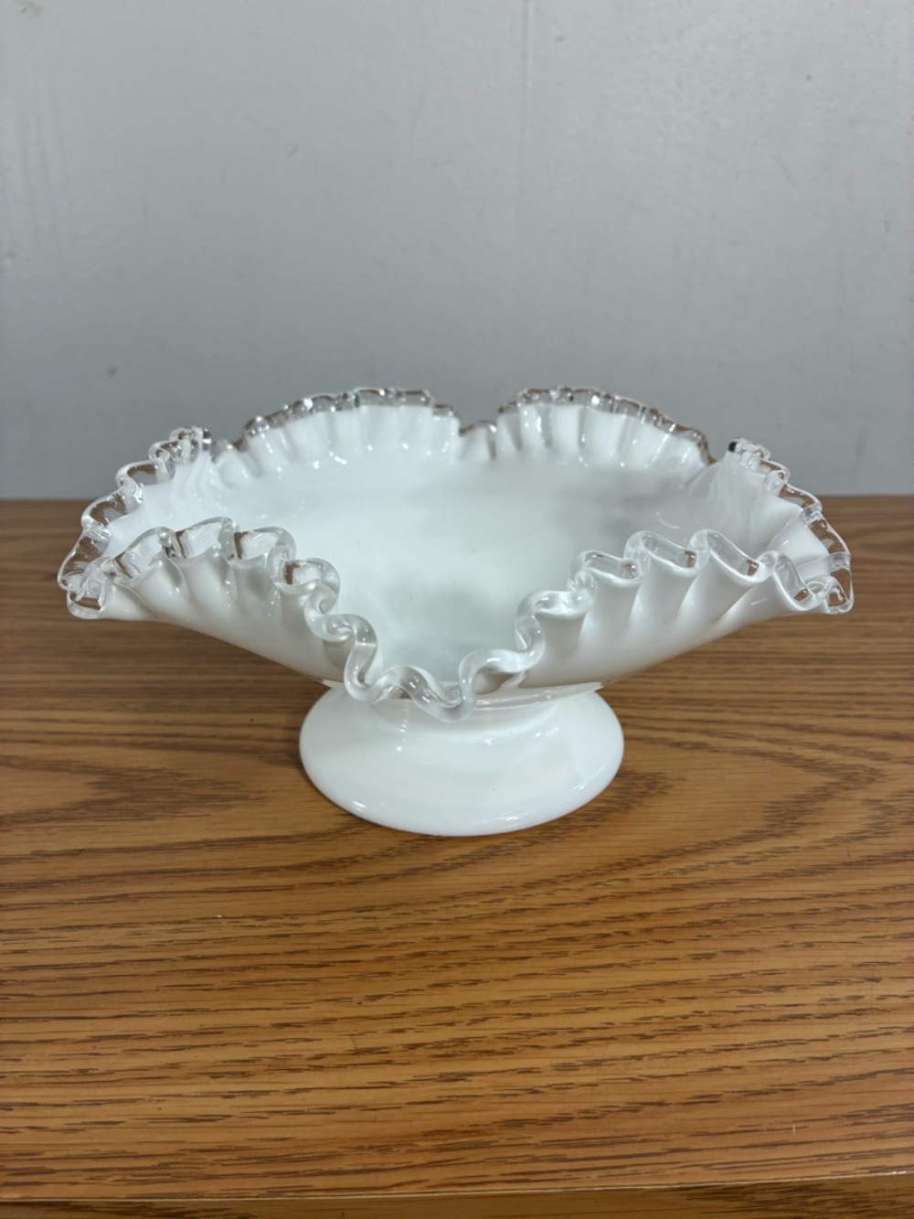 Fenton Silver crest Ruffled edge bowl